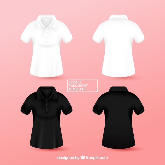 female black polo shirt