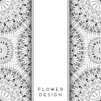 Free vector black and white floral mandala