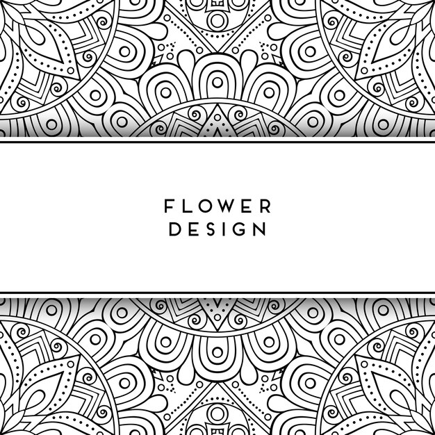 黒と白の花のデザイン