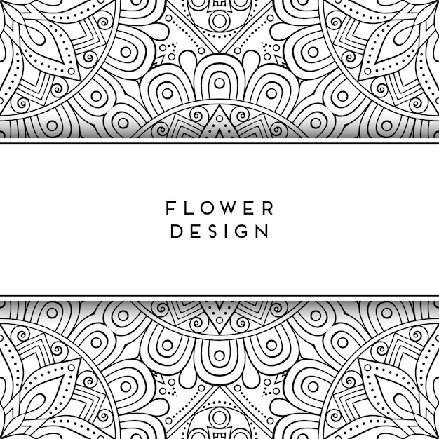 黒と白の花のデザイン