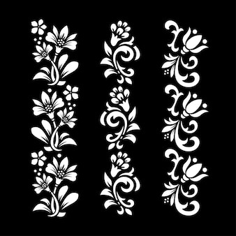 Black and white flower design