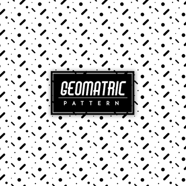 Free vector black and white geomatric seamless pattern background