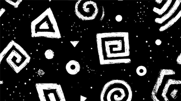 Free Vector black and white geometric pattern