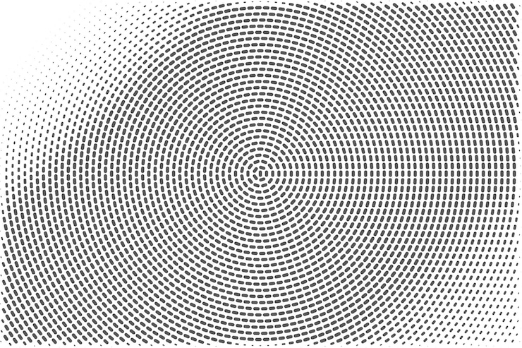 Free Vector black and white grunge halftone pattern texture background