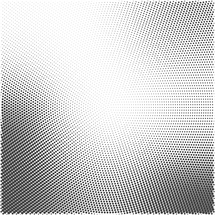 Free Vector black and white grunge halftone pattern texture background