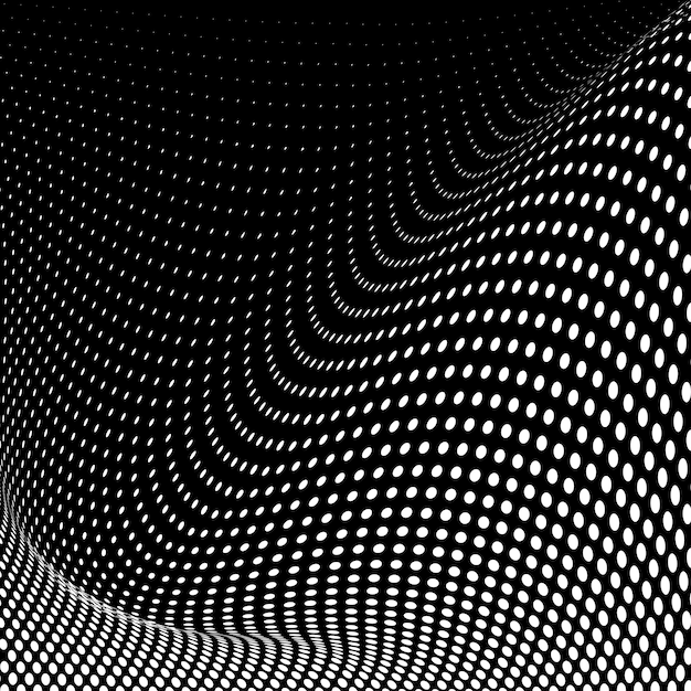 Black and white halftone background vector