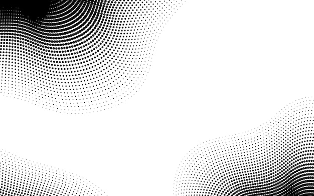 Black and white halftone background vector