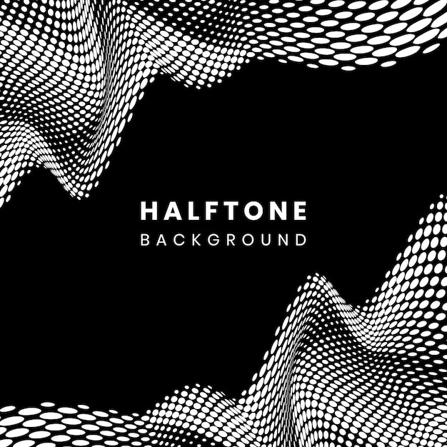 Free vector black and white halftone background