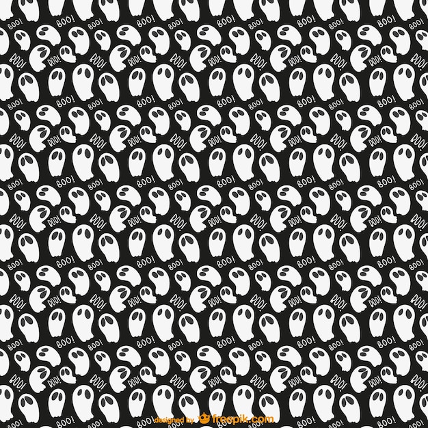 Black and white Halloween pattern
