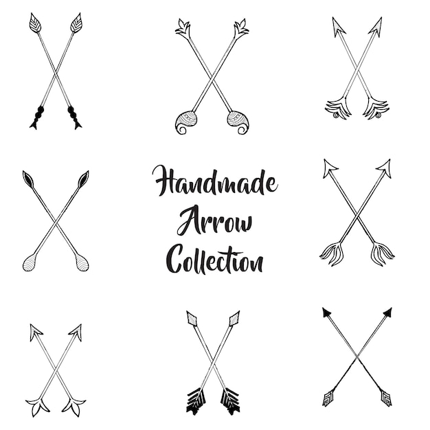 Black and White Hand Drawn Arrow Collection