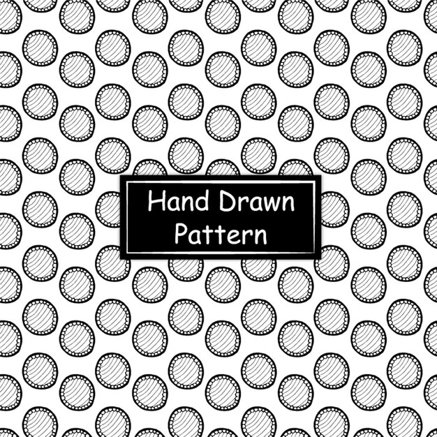 Black and White Hand Drawn Pattern