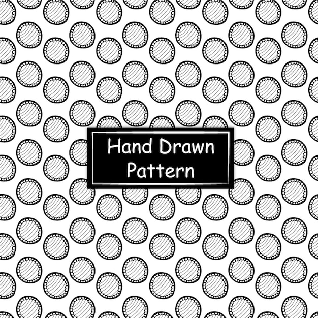 Black and White Hand Drawn Pattern