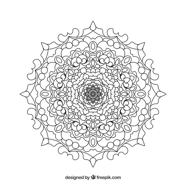 Black and white mandala background