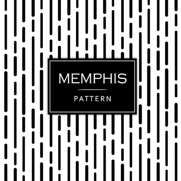 Black and White Modern Memphis Pattern Background