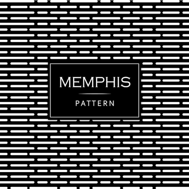 Black and White Modern Memphis Pattern Background