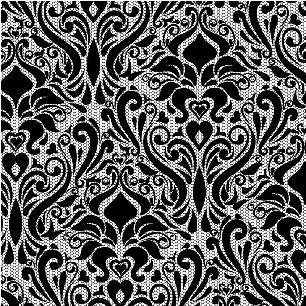 Black and white ornamental background