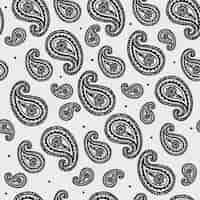 Free vector black and white paisley design