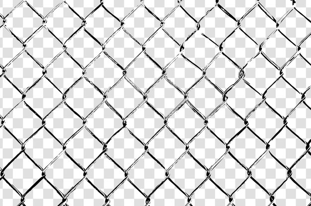 A black and white pattern of chain link fence.