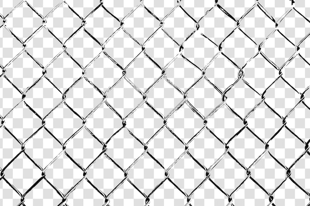 A black and white pattern of chain link fence.