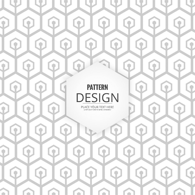 Free vector black and white pattern with hexagonal shapes