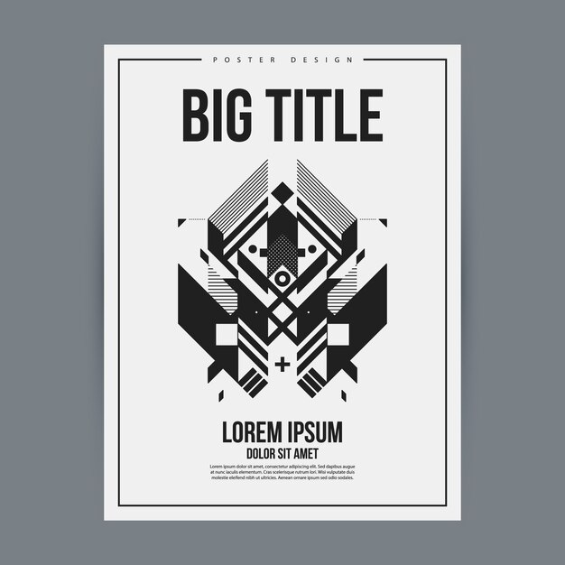 Black and white poster template