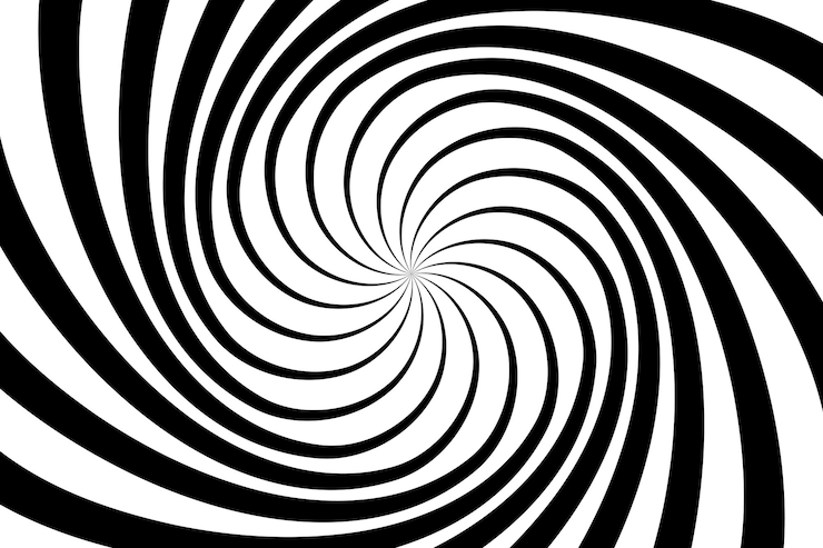 Free Vector black and white spiral background
