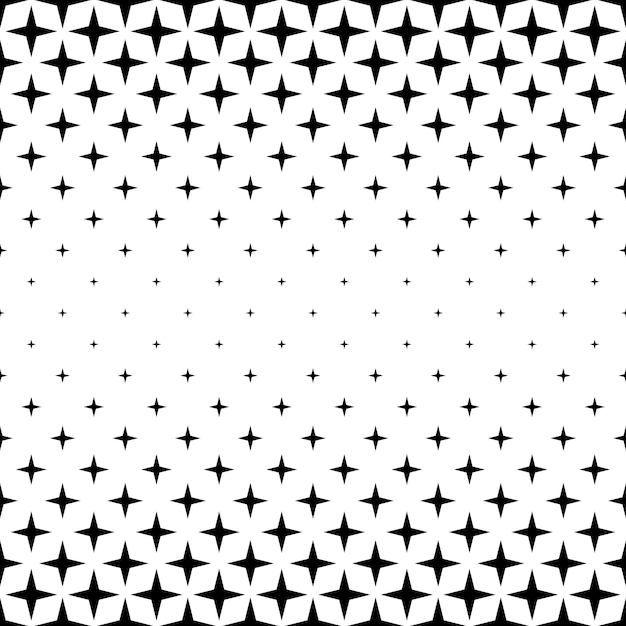 Black and white star pattern - abstract vector background graphic from geometric shapes