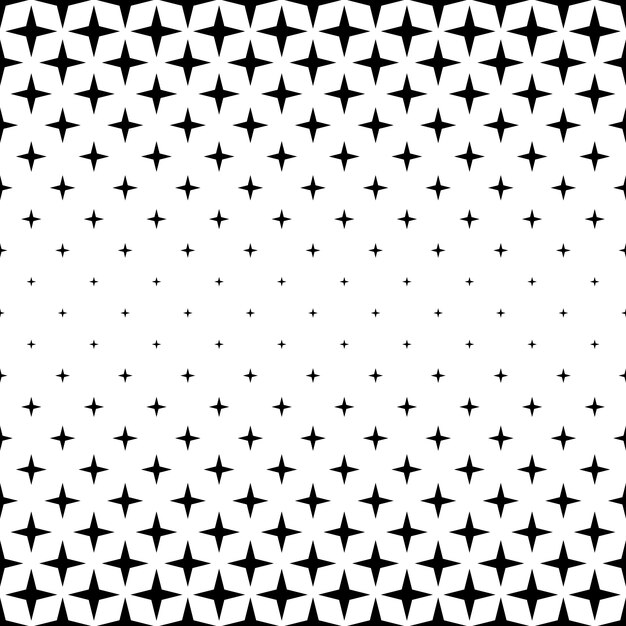 Black and white star pattern - abstract vector background graphic from geometric shapes