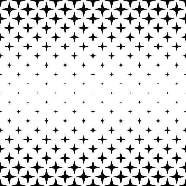 黒と白の星のパターン - 幾何学的形状からの抽象的なベクトルの背景グラフィック
