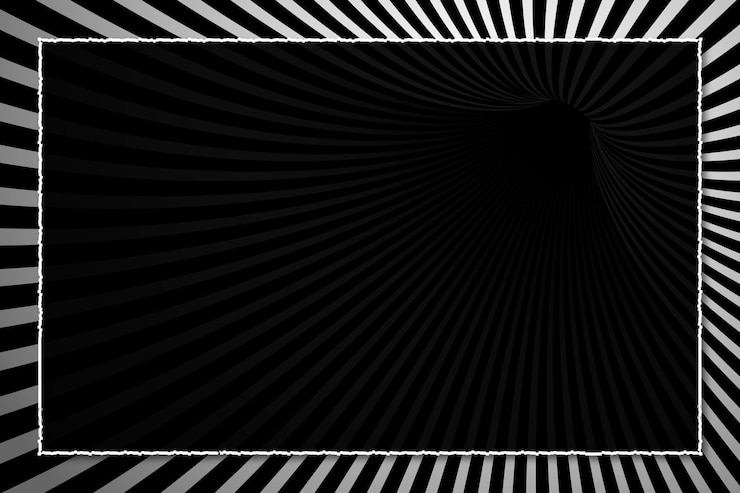 Free Vector black and white striped frame vector