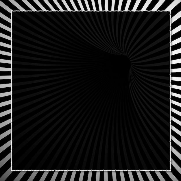 Free vector black and white striped frame vector