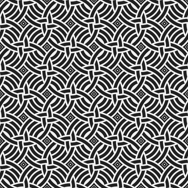 Black and white symmetrical pattern background