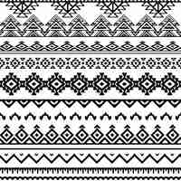 Free vector black and white tribal pattern