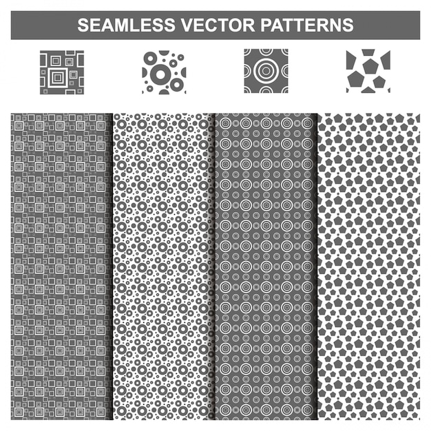 Free vector black and white vector patterns