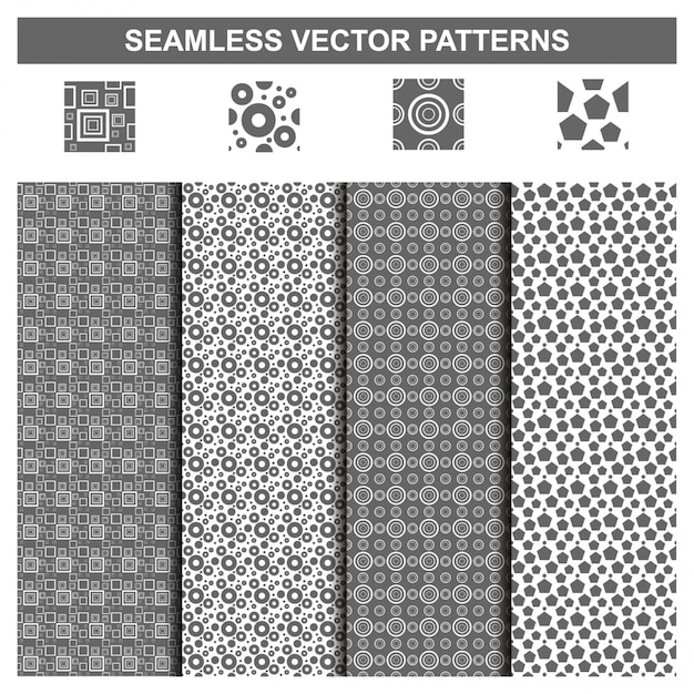 Black and white vector patterns