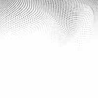 Free vector black and white wavy halftone background vector