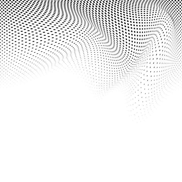 Free Vector black and white wavy halftone background vector