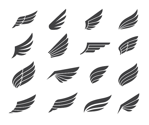 Black wing icon elements