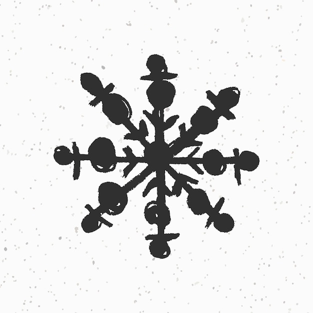 Vettore gratuito vettore del modello di annunci sociali del fiocco di neve invernale nero