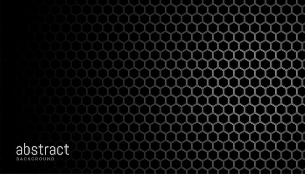 Black  with hexagonal mesh textur