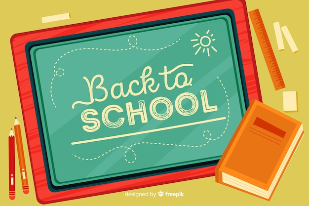 Free vector blackboard back to school background