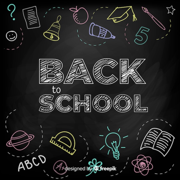 Blackboard back to school background