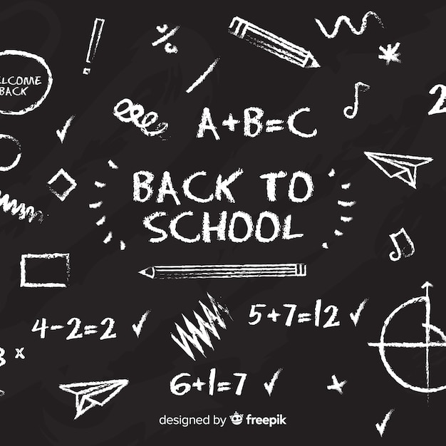 Blackboard back to school background – Free Vector Download