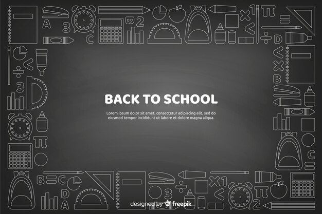 Blackboard back to school background