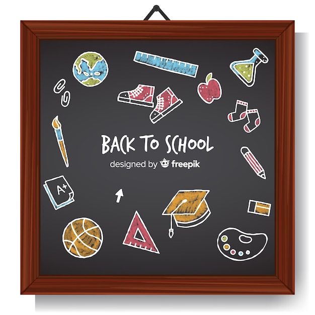 Blackboard back to school background