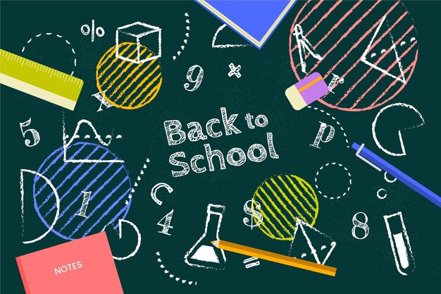 Blackboard back to school background