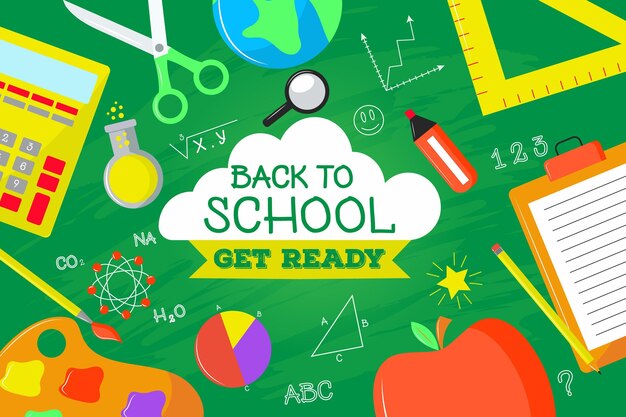 Blackboard back to school background