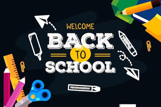 Blackboard back to school background