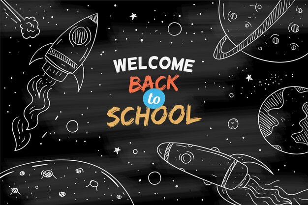 Blackboard back to school background