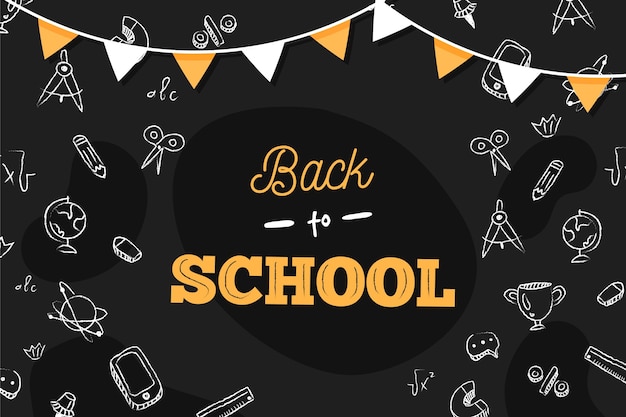 Blackboard back to school background